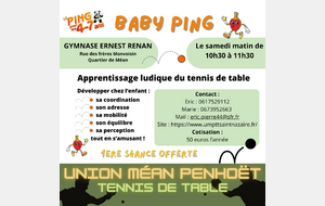 Section Baby ping ! (4-7 ans)